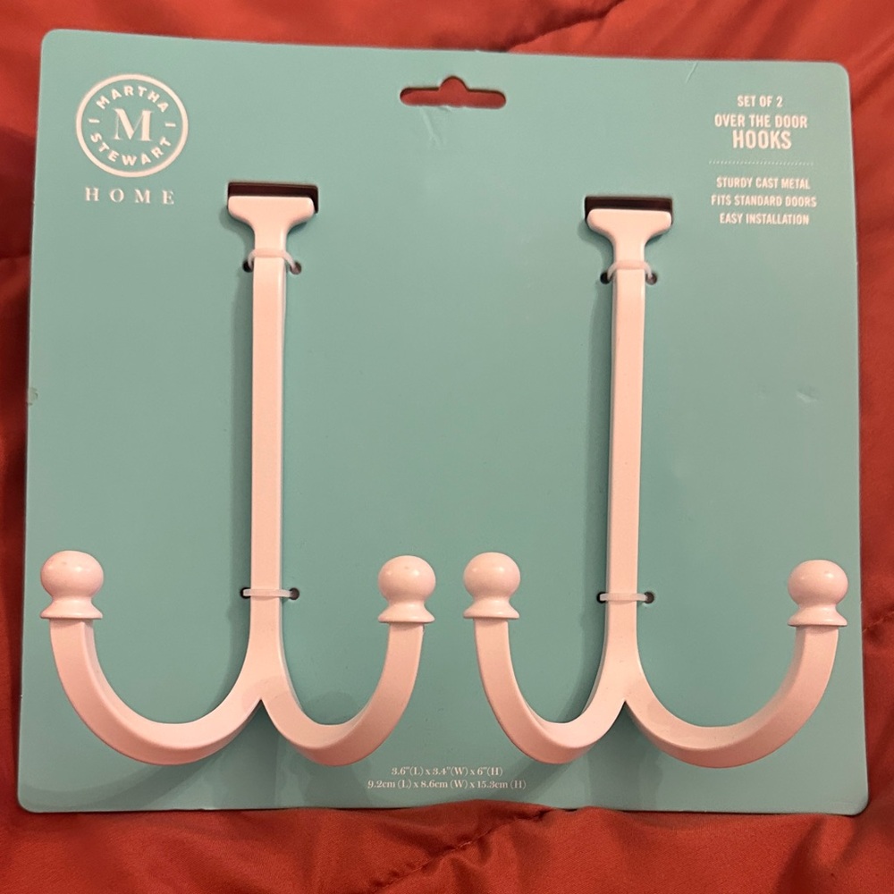 Martha Stewart Home White Over-the-Door Hooks